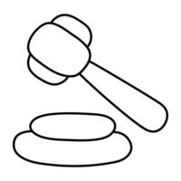 An icon design of gavel vector