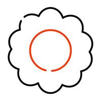 A beautiful flower icon, editable vector