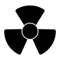 An editable design icon of radioactive sign vector