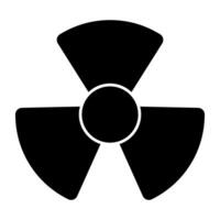 An editable design icon of radioactive sign vector