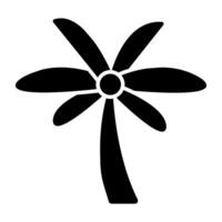 Vector design icon of beach tree