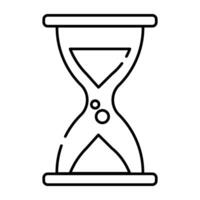 A vintage timer device, icon of sandglass vector