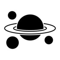 An icon design of rotating planet vector