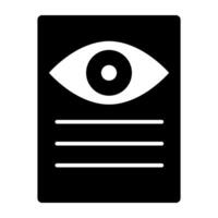 Trendy design icon of eye report vector
