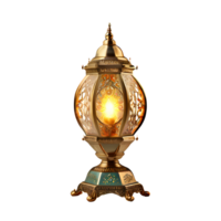 ai généré Ramadan et eid Al fitr concept faneux, ancien lampe isolé sur transparent Contexte génératif ai png