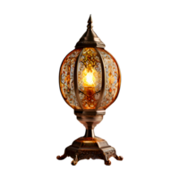 ai généré Ramadan et eid Al fitr concept faneux, ancien lampe isolé sur transparent Contexte génératif ai png