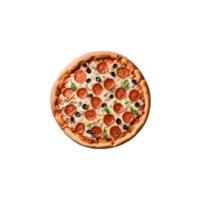 AI generated Fast food of Pizza isolated on transparent background generative ai png