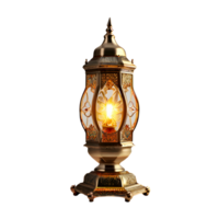 ai généré Ramadan et eid Al fitr concept faneux, ancien lampe isolé sur transparent Contexte génératif ai png