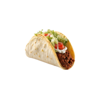 AI generated Taco isolated on transparent background generative ai png