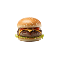 ai generiert schnell Essen von Hamburger isoliert auf transparent Hintergrund generativ ai png