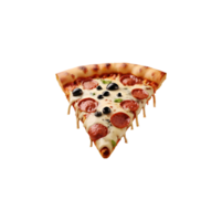 AI generated Fast food of Pizza isolated on transparent background generative ai png