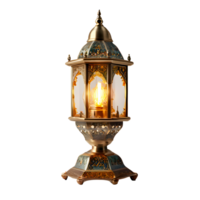 AI generated Ramadan and Eid al fitr concept Fanous, Vintage Lamp isolated on transparent background generative ai png