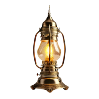 ai généré Ramadan et eid Al fitr concept faneux, ancien lampe isolé sur transparent Contexte génératif ai png