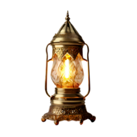 ai généré Ramadan et eid Al fitr concept faneux, ancien lampe isolé sur transparent Contexte génératif ai png