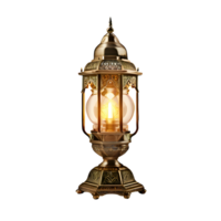 ai généré Ramadan et eid Al fitr concept faneux, ancien lampe isolé sur transparent Contexte génératif ai png