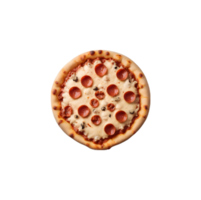 AI generated Fast food of Pizza isolated on transparent background generative ai png