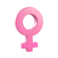 3d Rendern Rosa weiblich Symbol png