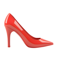 AI generated 3D Rendering Red High Heel Shoes png