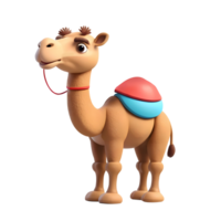 AI generated 3d rendering cartoon camel png