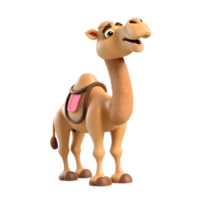 AI generated 3d rendering cartoon camel png