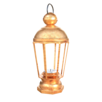 3d rendering copper lantern png