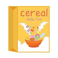 ilustración de cereal caja vector