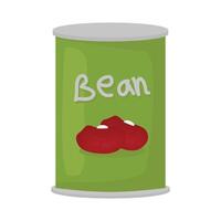 Illustration of canned red bean vector