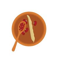 Illustration of red bean vector