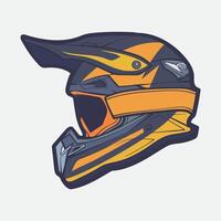 Helmet Motorcycle Cartoon Vector Icon, Cartoon Vector Icon Concept Flat Design. Draw Cartoon Vector Icon Illustration Helmet Motorsycle In Flat Style. Icon Cartoon Vector Helmet Motorsycle Side View