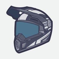 Helmet Motorcycle Cartoon Vector Icon, Cartoon Vector Icon Concept Flat Design. Draw Cartoon Vector Icon Illustration Helmet Motorsycle In Flat Style. Icon Cartoon Vector Helmet Motorsycle Side View