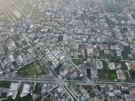 Street of residential houses photo