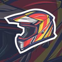 Motorcycle Helmet Vector Illustration, Helmet Motorcycle in a Concept Flat Illustration Design with isolated background