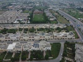 Street of residential houses photo