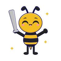 Illustration of cute bee vector