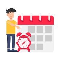 Illustration of deadline vector