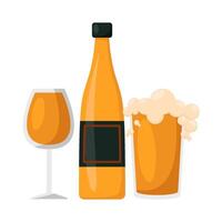 ilustración de alcohol bebida vector