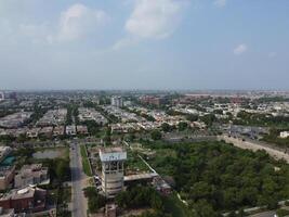 Street of residential houses photo