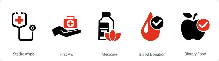 A set of 5 Mix icons as parcel, parcel setting, collect parcel vector