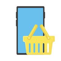 Illustration of shopping basket vector