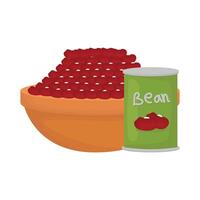 Illustration of red bean vector