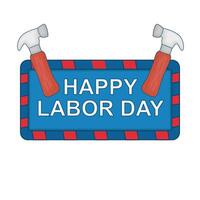 Illustration of happy labor day vector