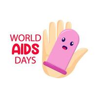 ilustración del día mundial del sida vector