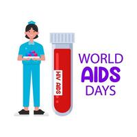 Illustration of world aids day vector