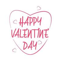 Illustration of happy valentine day vector