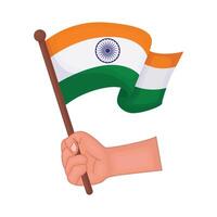 ilustración de India bandera vector