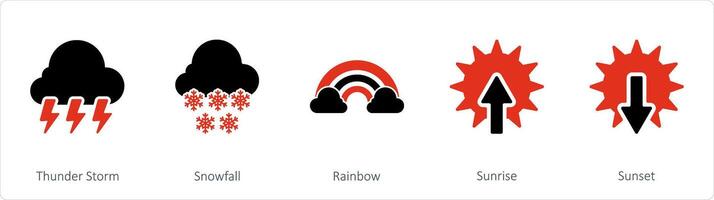 A set of 5 Mix icons as army badge, bomb, tank vector