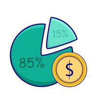 Illustration of pie chart vector