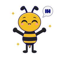 Illustration of cute bee vector