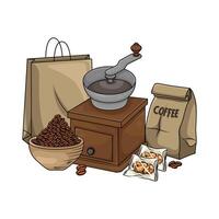 Illustration of coffee grinder vector