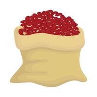 Illustration of red bean vector